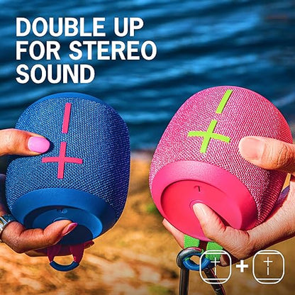 ULTIMATE EARS WONDERBOOM 3, Small Portable Wireless Bluetooth Speaker, Big Bass 360-Degree Sound for Outdoors, Waterproof, Dustproof IP67, Floatable, 131 ft Range - Joyous Bright Grey Joyous Brights Grey Wonderboom 3