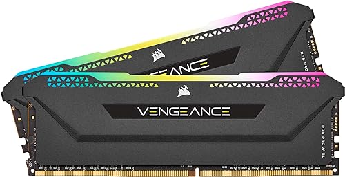 Corsair Vengeance RGB PRO SL 64GB (2x32GB) DDR4 3600MHz C18 Illuminated Desktop Memory Kit (10 Individually Addressable RGB LEDs, Optimized for Bandwidth and Response Times) Black 3600 MHz 64GB (2x32GB) Black
