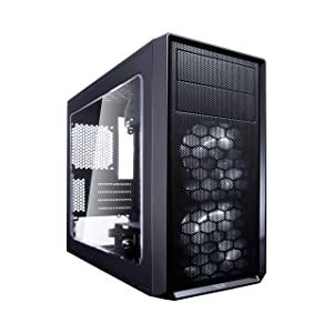 Fractal Design Focus Mini G - Mini Tower Computer Case - mATX - High Airflow - 2X Fractal Design Silent LL Series 120mm White LED Fans Included - USB 3.0 - Window Side Panel - Black Mini G ATX Mini Tower