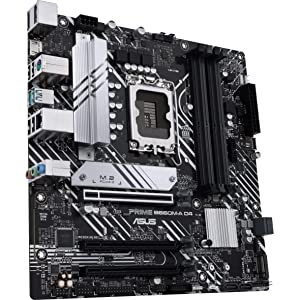 ASUS Prime B660M-A D4 LGA 1700(Intel 12th Gen) mATX Motherboard (PCIe 4.0, DDR4,2xM.2 Slots, 1Gb LAN,  DP,2 x HDMI, Rear USB 3.2 Gen 2, Front USB 3.2 Gen 1 Type-C, Aura Sync)
