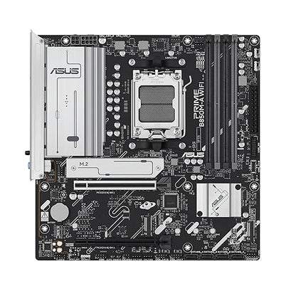 ASUS Prime B850M-A WiFi-CSM AMD AM5 B850 mATX Motherboard, DDR5, PCIe 5.0 Ready, 3X M.2, Wi-Fi 6E, 2.5Gb LAN, DisplayPort, HDMI™, USB Type-C®, ASUS Control Center Express Remote IT Management mATX PRIME B850M-A CSM|M.2 x3|WiFi 6E