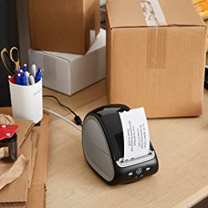 DYMO LabelWriter 550 Turbo Label Printer, Label Maker with High-Speed Direct Thermal Printing, Automatic Label Recognition, Prints Variety of Label Types Through USB or LAN Network Connectivity LabelWriter 550 Turbo Thermal Label Printers