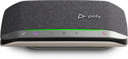 Poly Sync 20 USB-A Smart Speakerphone (Plantronics) - Personal Portable Speakerphone - Noise &amp; Echo Reduction - Connect to Cell Phone via Bluetooth and PC/Mac via USB-A Cable - Teams Certified USB-A Teams Version Black