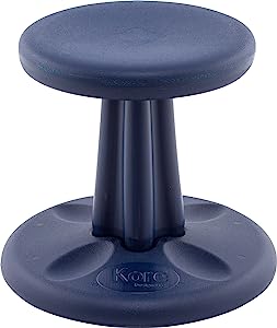 Kore design Kore Kids Preschool Wobble Chair - Flexible Seating Stool for Classroom, Preschool, Kindergarten &amp; Elementary School - Made in The USA - Age 4-5 yrs, Dark Blue (12in) Dark Blue Preschool (12in Tall)