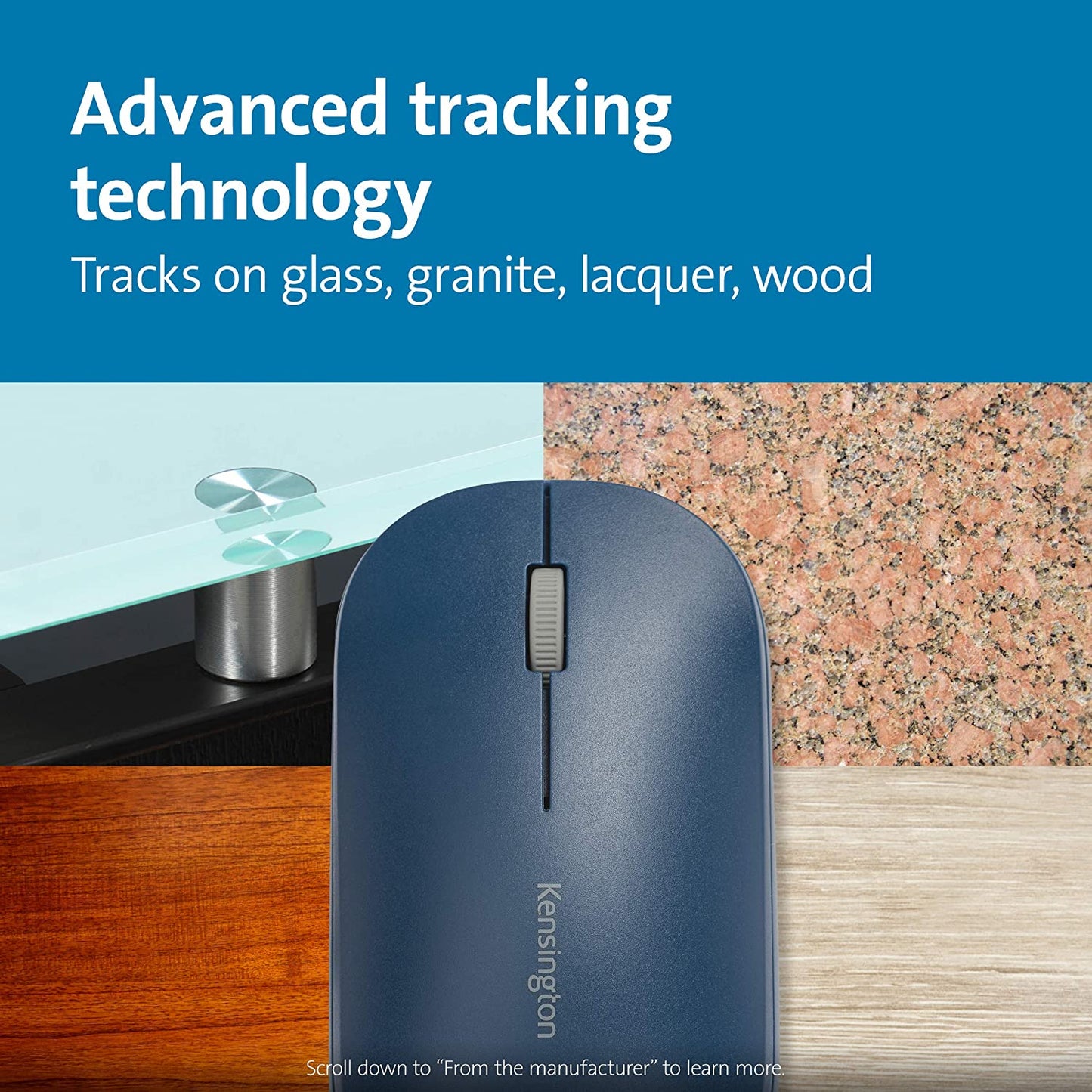 Kensington SureTrack Dual Wireless Mouse- Blue (K75350WW)