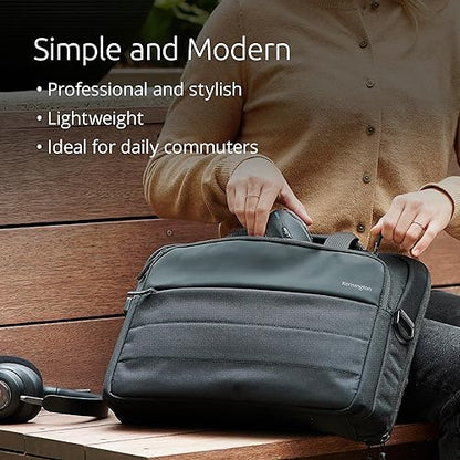 Kensington EQ 16" Laptop Carrying Case, Protective with Padded Straps and Compartments, Clampshell Design, Made from 23.0 x 250ml Plastic Bottles - for Laptops Up to 16" (K60390WW)