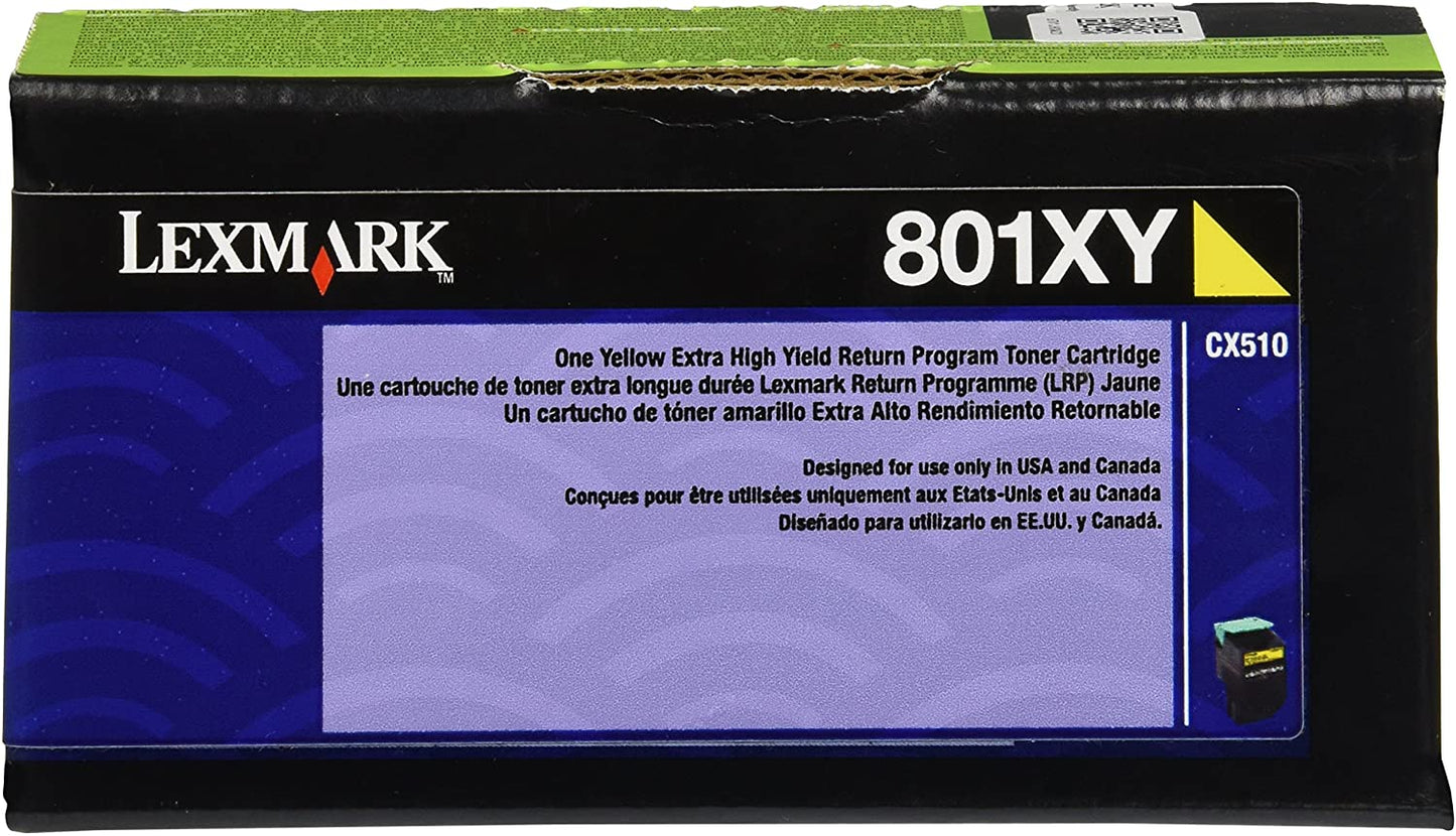 Lexmark 80C1XY0 Yellow Extra High Yield Return Program Toner