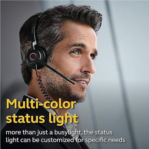 Jabra Engage 50 Wired Headset, Stereo – Telephone Headset with 3-Microphone System, Blocks Out Background Noise for Increased Agent Focus, Features Enhanced Hearing Protection, 5099-610-189 Engage 50 Stereo