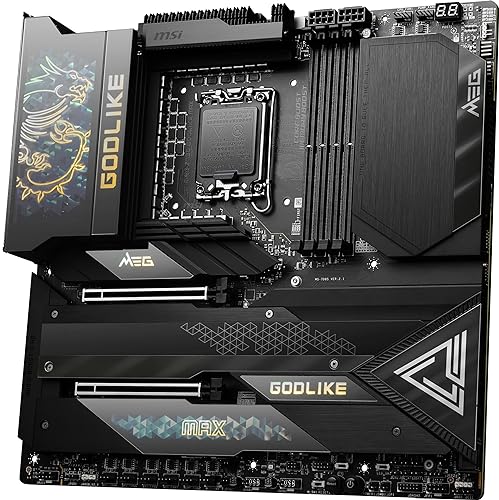 MSI MEG Z790 GODLIKE MAX Gaming Motherboard (Supports 12th/13th/14th Gen Intel Processors, LGA 1700, DDR5, PCIe 5.0, M.2, 10Gbps LAN, USB 3.2 Gen2, Wi-Fi 7, Thunderbolt, E-ATX)