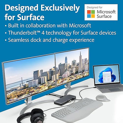 Kensington SD5765T Thunderbolt™ 4 Dual 4K Docking Station (DFS) – up to 100W Charging (K34112NA)