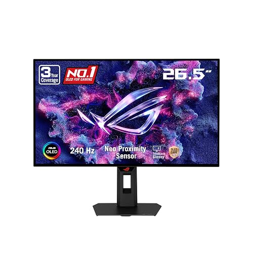 ASUS ROG XG27AQDMGR 27 Inch 1440p 240Hz Glossy OLED HDR Gaming Monitor XG27AQDMGR