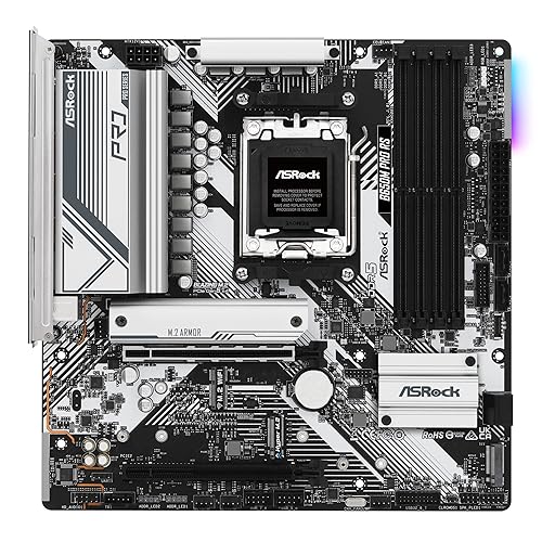 Asrock Motherboard B650m Pro Rs Amd B650 Am5 Max128gb Ddr5 Pcie Micro Atx Retail