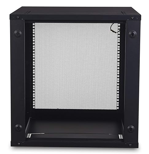APC NetShelter 12U Wallmount Rack Enclosure Server Cabinet, AR112, Unassembled Black 12U 400mm Deep/Unassembled