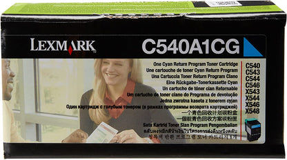 Lexmark C540A1CG C540 C543 C544 C546 X543 X544 X546 X548 Toner Cartridge (Cyan) in Retail Packaging
