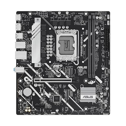 ASUS Prime H810MASUS Prime H810M-A-CSM Intel H810 LGA 1851 mATX Motherboard, 6+1+1+1 Discrete MOS, DDR5, PCIe 4.0, 2xM.2 Slots, Intel 1Gb Ethernet, DisplayPort, HDMI, USB 10Gbps,USB 5Gbps Type-C-A CSM