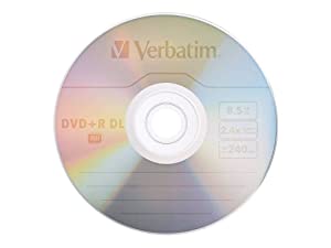 95310 - Verbatim 8x DVDR Double Layer Media 8.50 GB - 120mm Standard - 20 Pack Spindle - Dealtargets.ca