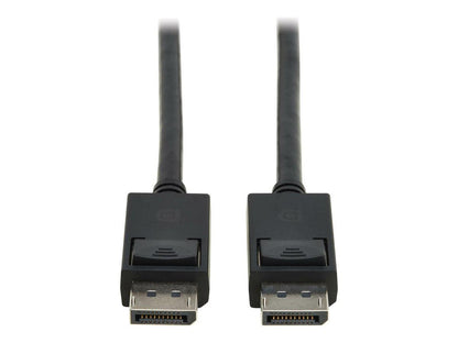 Tripp Lite series DisplayPort 2.1 Cable with Latching Connectors M/M 8K 60 Hz 40 Gbps HDR HBR3 MST 4:4:4 HDCP 2.2 Black 3 ft. 0.9 m P5800038K62