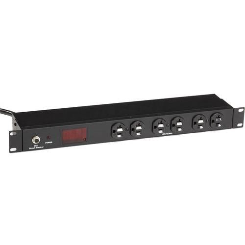 Black Box Metered Rackmount PDU with Front and Rear Outlets - NEMA 5-15P - 14 x NEMA 5-15R - 120 V AC - 6 ft Cord Length - 1U - Rack-mountable