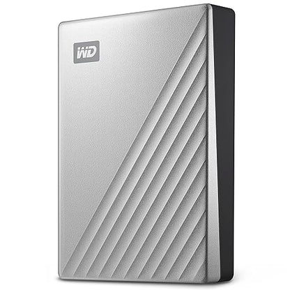 Western Digital 2TB My Passport Ultra Silver Portable External Hard Drive, USB-C - WDBC3C0020BSL-WESN Silver 2TB PC
