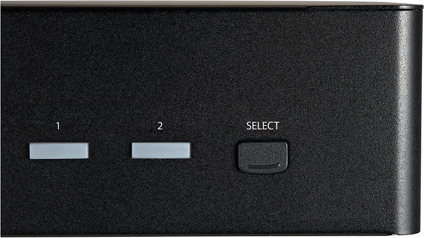 StarTech.com 2 Port Dual Monitor HDMI KVM Switch - 4K 60Hz Ultra HD HDR - Desktop 4K HDMI 2.0 KVM Switch with 2 Port USB 3.0 Hub (5Gbps) &amp; 4x USB 2.0 HID, Audio - Hotkey Switching - TAA (SV231DHU34K6)