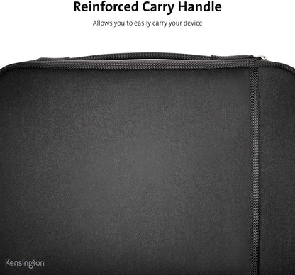 Kensington 14-Inch Laptop Chromebook Sleeve with Storage Pocket (K62610WW),Black 14"