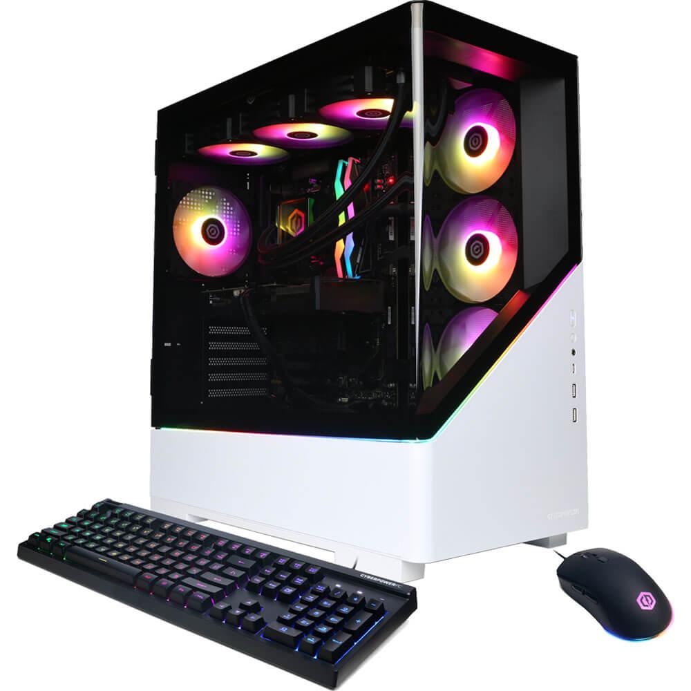CYBERPOWERPC SLC11140CPG Gamer Supreme Liquid Cool Gaming Desktop - AMD Ryzen 7 9800X3D - AMD Radeon RX 9070 XT - 32GB/