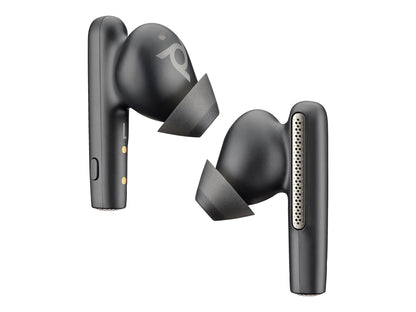 HP Poly Voyager Free 60 UC Earset Microsoft Teams Certification Google Assistant, Siri Stereo Color Carbon Black Model 7Y8L8AA