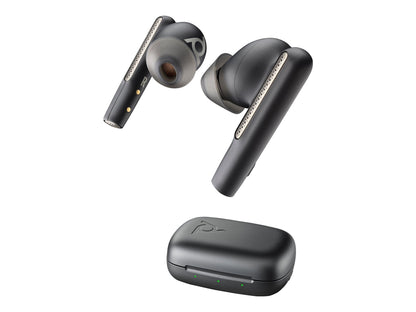 HP Poly Voyager Free 60 UC Earset Microsoft Teams Certification Google Assistant, Siri Stereo Color Carbon Black Model 7Y8L8AA