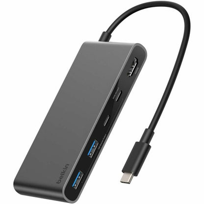 Belkin 7-Port USB-C Hub USB-C to 2xUSB-A, 2xUSB-C, 1x4K HDMI, 1xSD + 1xMicroSD Reader Black Model AVC023FQSGY