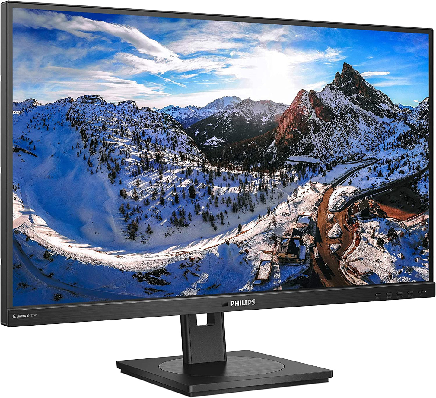 Philips Brilliance 279P1 27" Frameless Monitor, 4K UHD IPS (3840x2160), 122% sRGB, Speakers, USB-C Docking, Power-Saving PowerSensor, Height Adjustable, VESA, 4Yr Advance Replacement 27 Inch 4K UHD Brilliance P10 | USB-C Docking