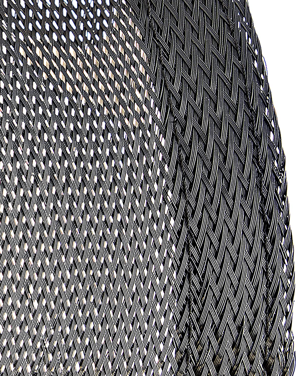 StarTech.com 10ft (3m) Cable Management Sleeve, Trimmable Heavy Duty Cable Wrap, 1.2" (3cm) Dia. Polyester Mesh Computer Cable Manager/Protector/Concealer, Black Cord Organizer/Hider (WKSTNCMFLX)