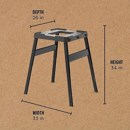 Ninja Woodfire Adjustable Outdoor Stand, Compatible with Ninja Woodfire Products, Adjustable Height, Side Utensil Holder, Side Table-Compatible, Weather-Resistant, Black 275HY800C