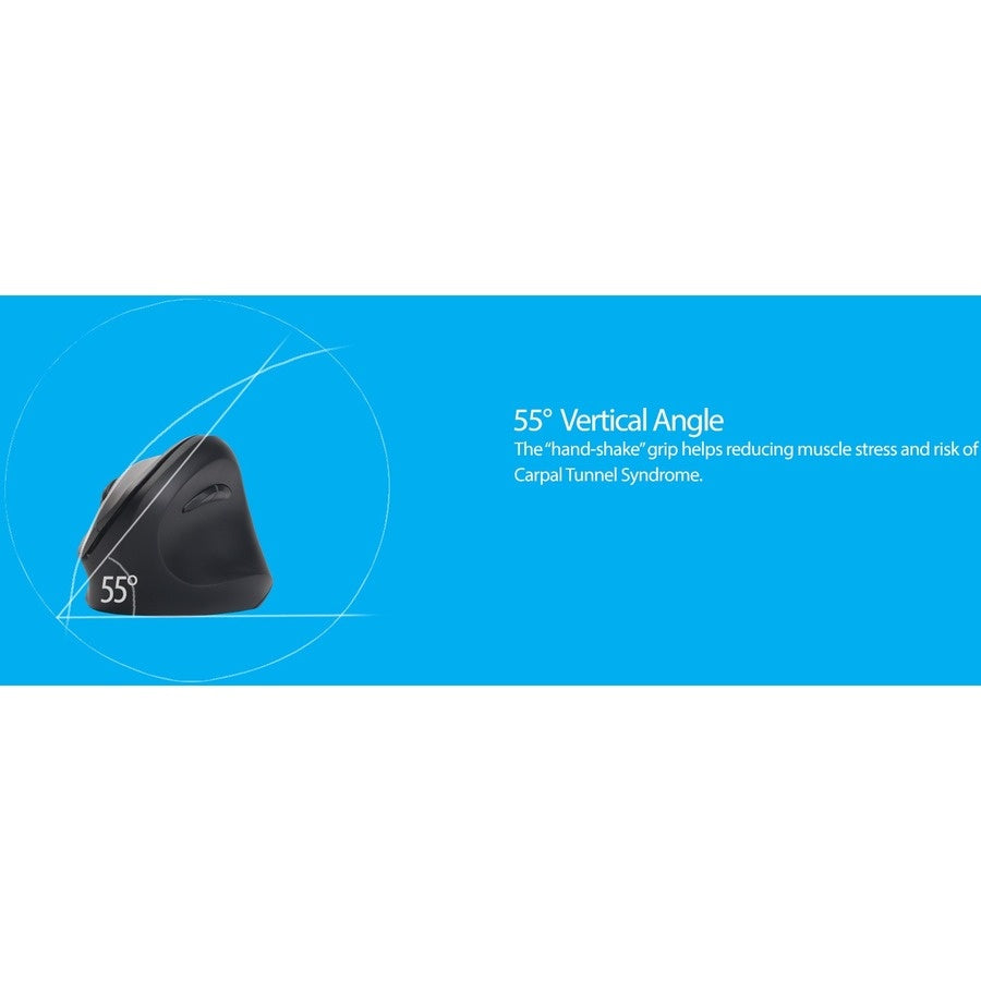 Adesso Antimicrobial Wireless Vertical Ergonomic Mouse iMouseA20
