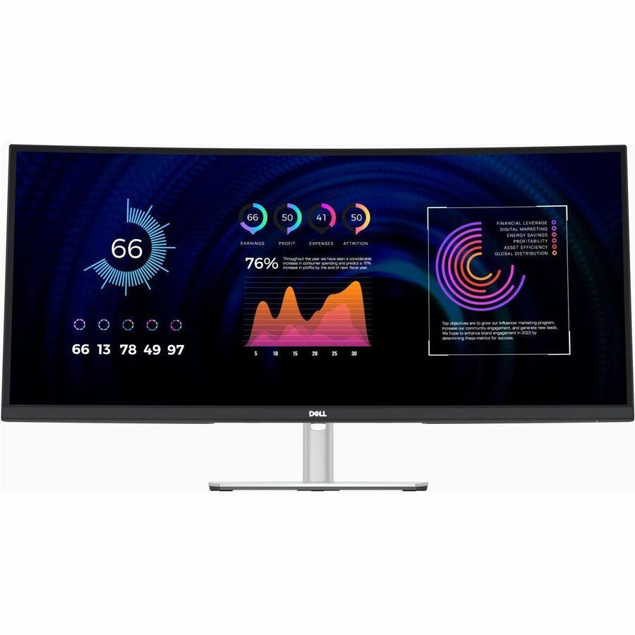 Dell P3424WE 34.1 UW-QHD Curved Screen LED Monitor - 21:9 - 34 Class - In-plane Switching (IPS) Technology - Edge WLED Backlight - 3440 x 1440 - 1.07 Billion Colors - 300 Nit - 5 ms - 60 H
