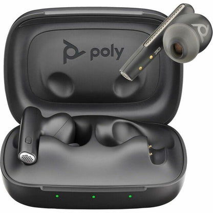 HP Poly Voyager Free 60 UC Earset Microsoft Teams Certification Google Assistant, Siri Stereo Color Carbon Black Model 7Y8L8AA
