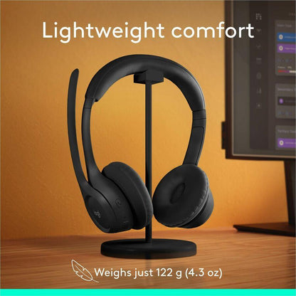 Logitech Zone 300 Wireless Bluetooth Headset With Noise-Canceling Microphone, Compatible with Windows, Mac, Chrome, Linux, iOS, iPadOS, Android - Black