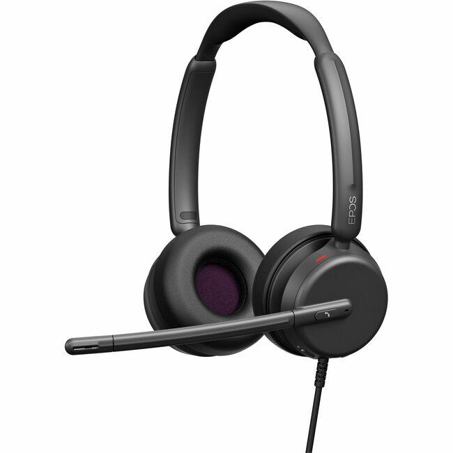 EPOS IMPACT 460 Headset - Microsoft Teams Certification - Stereo - USB Type C - Wired - 32 Ohm - 20 Hz - 20 kHz - On-ear - Binaural - 5.91 ft Cable - Noise Cancelling, Electret Condenser, Uni-directional Microphone - Black