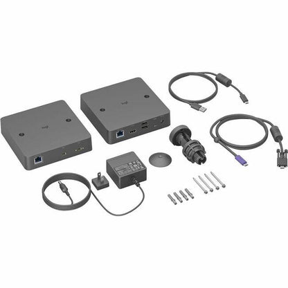 Logitech Extend - 2 x Network (RJ-45) - 5 x USB - 1 x HDMI Out - 2160p - 4K - 3840 x 2160 - Twisted Pair - Category 6, Category 6a, Category 5e - Notebook, Video Conferencing Camera, Meeting Room, Dis