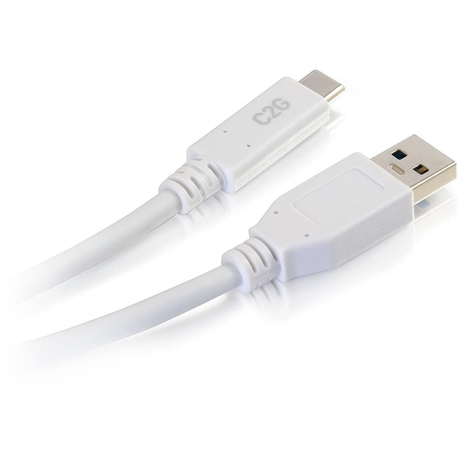 C2G 28837 C2G 10FT USB 3.0 USB TYPE C TO USB A USB CABLE WHITE M/M