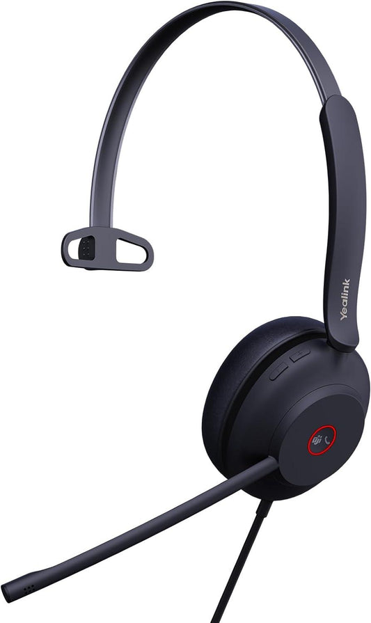 Yealink 1308103 UH37 Mono Teams USB Headset with Microphone for PC Laptop Noise Cancelling , VoIP Skype MS Teams Online