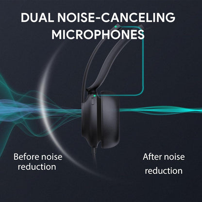 Yealink 1308100 UH37 Dual Teams USB Headset with Microphone for PC Laptop Noise Cancelling , VoIP Skype MS Teams Online