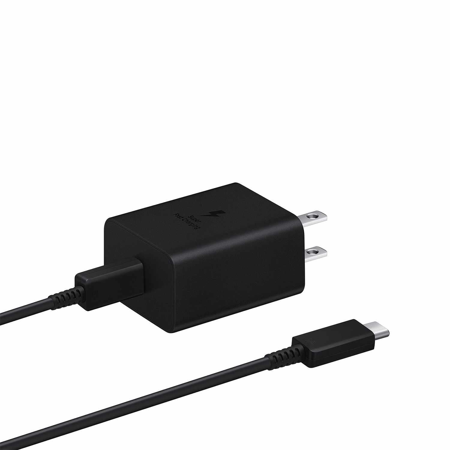 Samsung OEM Black 45W USB-C PD Wall Charger w/ USB-C to USB-C Cable