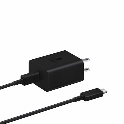 Samsung OEM Black 45W USB-C PD Wall Charger w/ USB-C to USB-C Cable