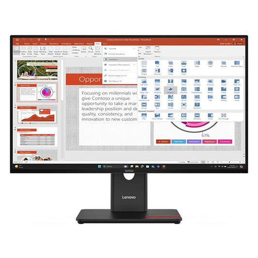 Lenovo ThinkVision T27-40 27" 16:9 Full HD 120Hz IPS WLED Monitor, Eclipse Black