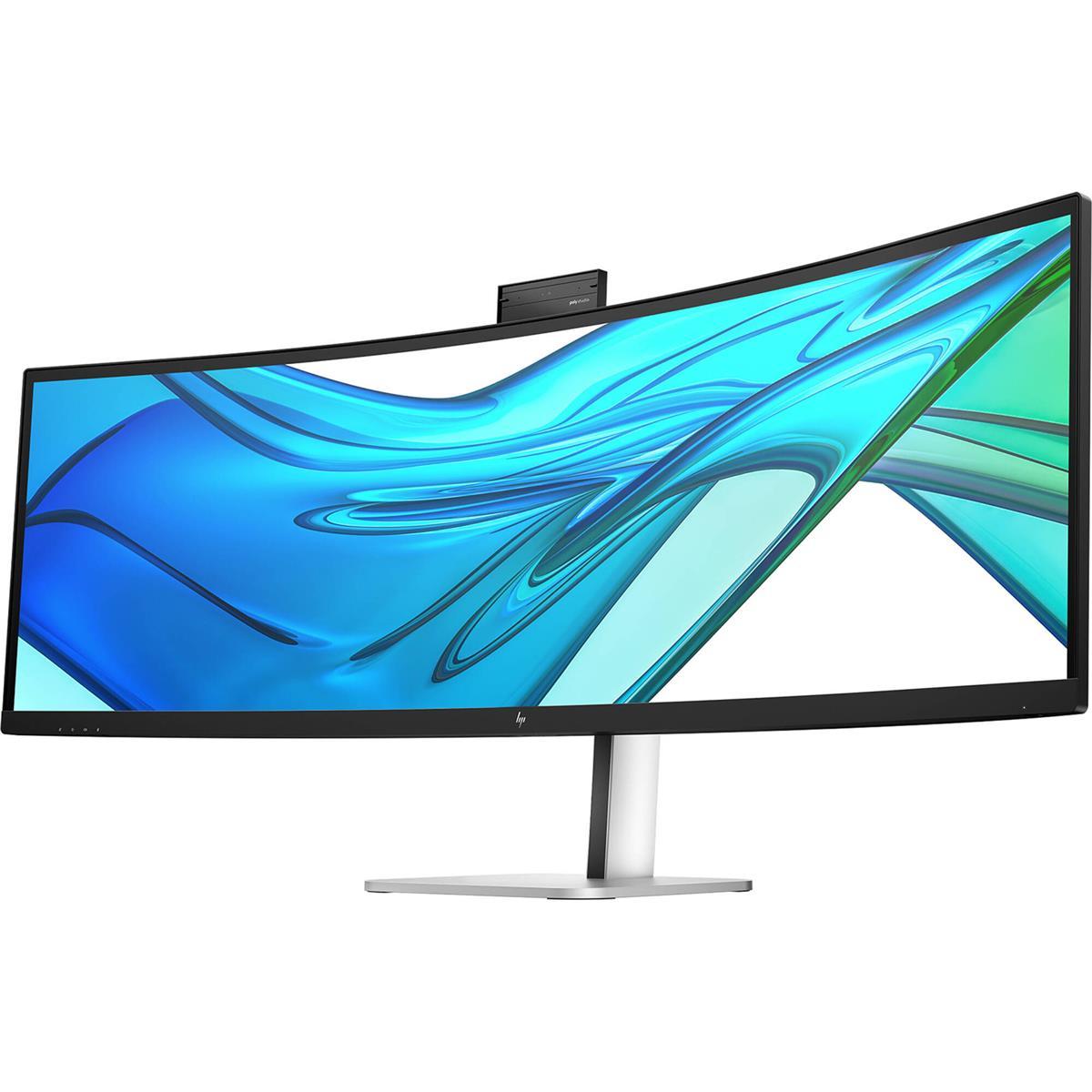 HP 549pm 49 Class Webcam Dual Quad HD Curved Screen LED Monitor - 32:9 - 49 Viewable -VA - Edge LED Backlight - 5120 x 1440 - 400 Nit - 5 ms - 165 Hz - USB Type-C - HDMI - DisplayPort - VESA Mount