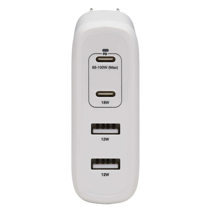 Tripp Lite USB C Wall Charger 4Port Compact 100W PD3.0 White U280W04100C2G
