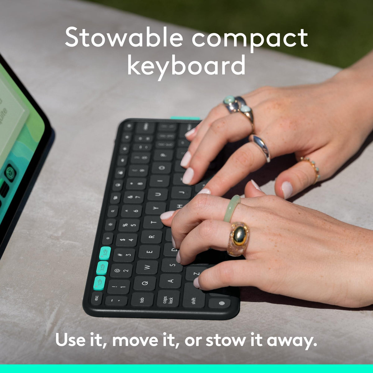 Logitech Flip Folio, Keyboard Case for iPad Pro 11-inch (M4) & iPad Air 11-inch (M2 & M3)(5th Gen - 2024) - Protective & Stowable Bluetooth Keyboard Case, Multi-Device - Midnight Black