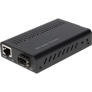 AddOn 10/100/1000Base-TX(RJ-45) to Open SFP Port Mini Media Converter - 1 x Network (RJ-45) - Multi-mode, Single-mode - Gigabit Ethernet - 10/100/1000Base-TX, 1000Base-X - 1 x Expansion Slots - SFP - 1 x SFP Slots - Power Adapter