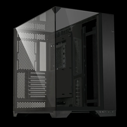 LIAN LI O11 Vision Black  Aluminum / Steel / Tempered Glass ATX Mid Tower Computer Case ----- O11VX