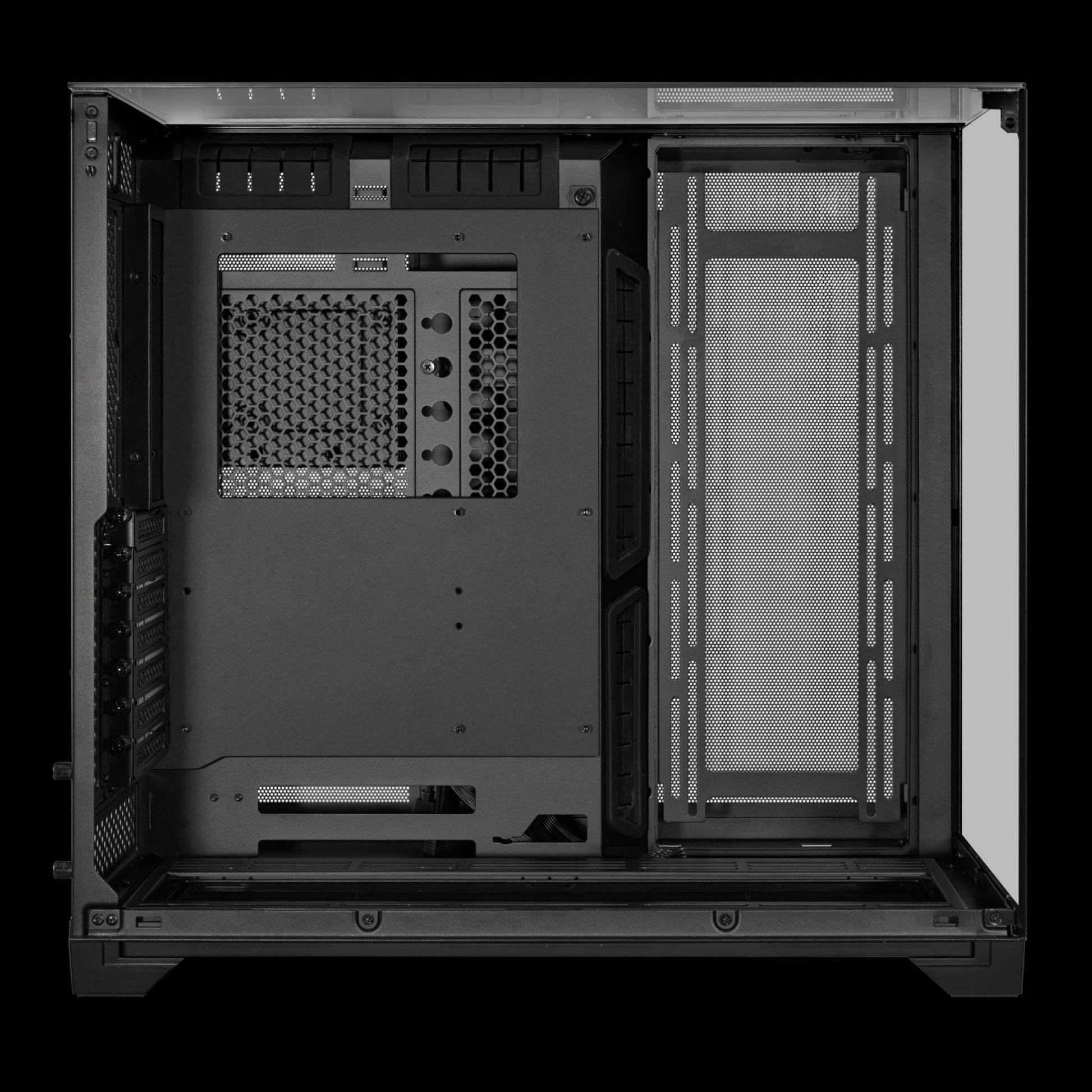 LIAN LI O11 Vision Black  Aluminum / Steel / Tempered Glass ATX Mid Tower Computer Case ----- O11VX